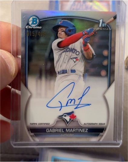 2023 Bowman Chrome #CPA-GMA Gabriel Martinez — front