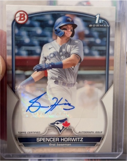 2023 Bowman Paper Prospect Autographs #PPA-SH Spencer Horwitz — front
