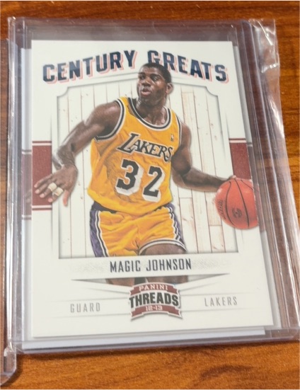 2012-13 Panini Threads Century Greats #13 Magic Johnson — front