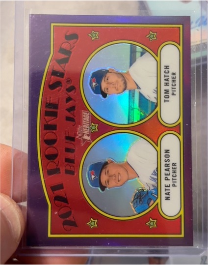 2021 Topps Heritage #301 Nate Pearson / Tom Hatch — front