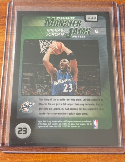 2003-04 Upper Deck Victory #212 Michael Jordan Monster Jams — front