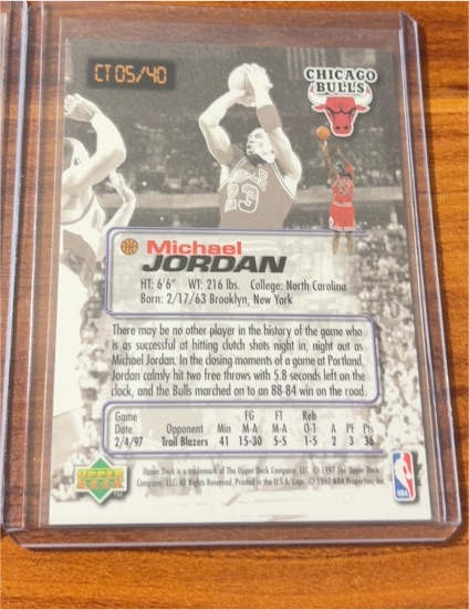 1997-98 Upper Deck #CT05 Michael Jordan Crunch Time — front