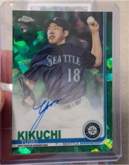 2019 Topps Chrome Sapphire #CSA-YK Yusei Kikuchi — front