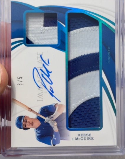 2019 Panini Immaculate #3/5 Reese McGuire — front