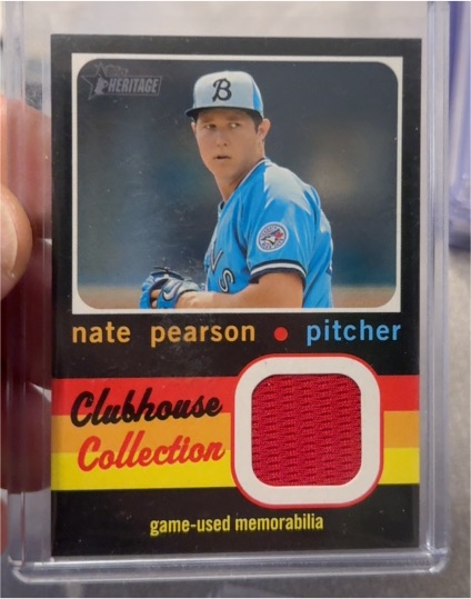 2020 Topps Heritage Minors #CCR-NP Nate Pearson Clubhouse Collection Relics — front