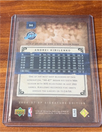 2006-07 Upper Deck SP Signature Edition #96 Andrei Kirilenko — front