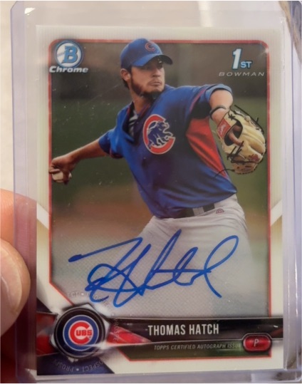 2018 Bowman Chrome #CPA-TH Thomas Hatch — front