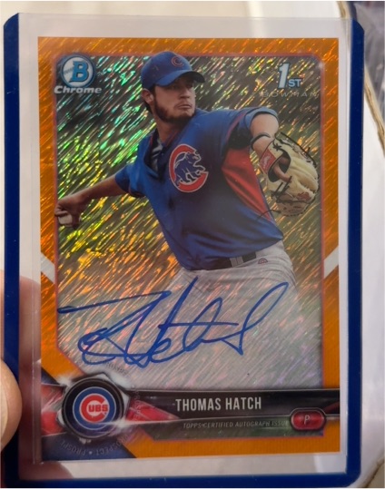 2018 Bowman Chrome #CPA-TH Thomas Hatch — front