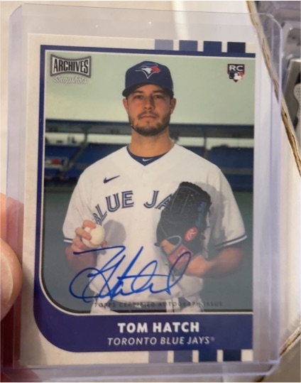 2021 Topps Archives Snapshots #38 Tom Hatch Rookie RC Auto — front