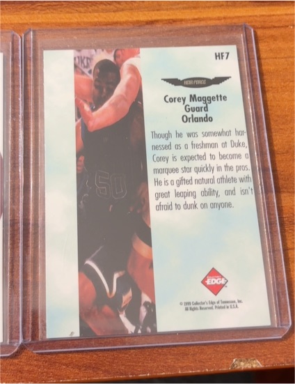 1999 Collector's Edge #HF7 Corey Maggette — front
