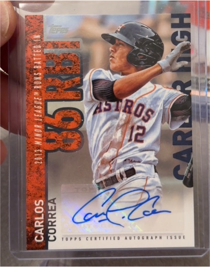 2015 Topps Career High Auto #CHA-CC Carlos Correa — front