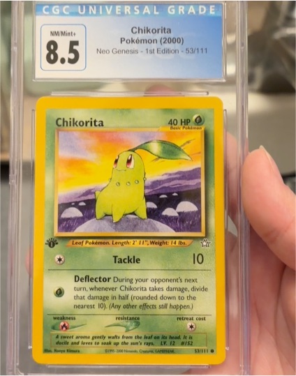 2000 Pokémon Neo Genesis 1st Edition #53 Chikorita — front