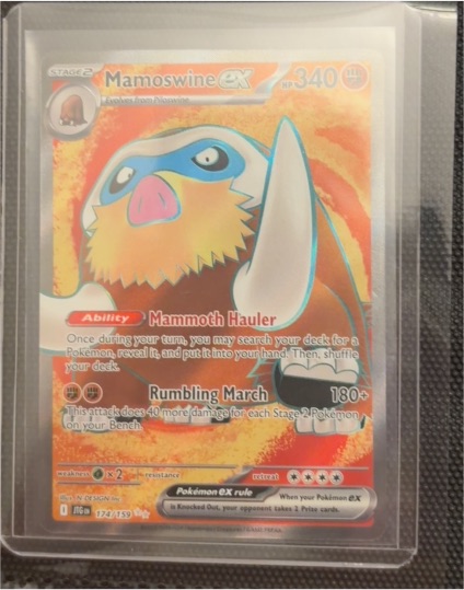 2022 Pokémon TCG SV09: Journey Together #174 Mamoswine EX — front