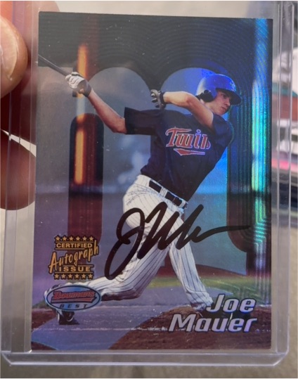 2002 Bowman's Best #110 Joe Mauer — front
