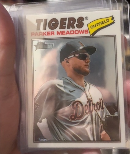 2026 Topps Heritage Chrome #208 Parker Meadows — front