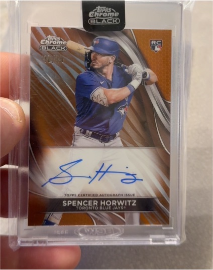 2024 Topps Chrome Black #CBA-SH Spencer Horwitz — front