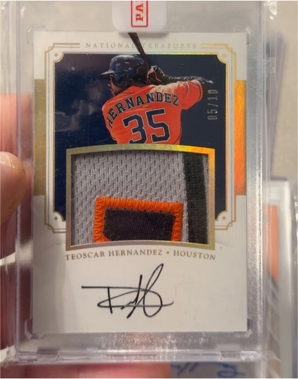 2017 Panini National Treasures #35 Teoscar Hernandez — front
