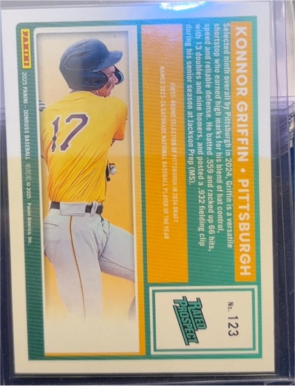 2025 Panini Donruss Rated Prospects #123 Konnor Griffin — front