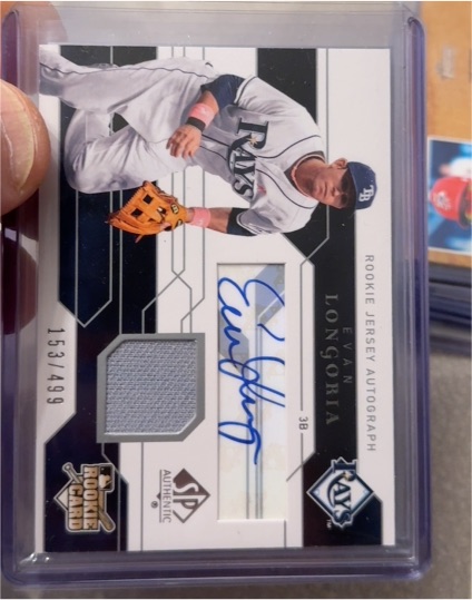 2008 SP Authentic #153 Evan Longoria Rookie Jersey Autograph — front