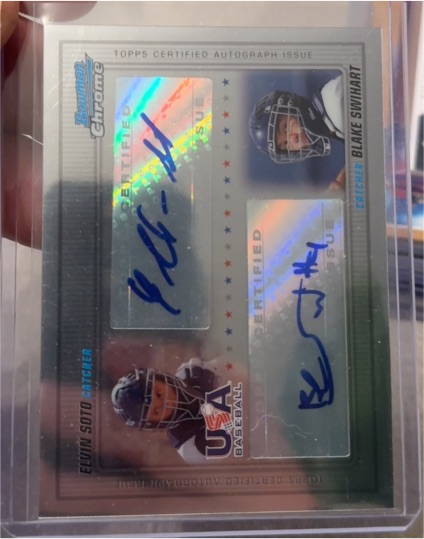 2010 Bowman Chrome USA Dual Auto #USADA-2 Elvin Soto Blake Swihart — front