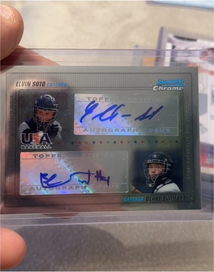 2010 Bowman Chrome USA Dual Auto #USADA-2 Elvin Soto Blake Swihart — front