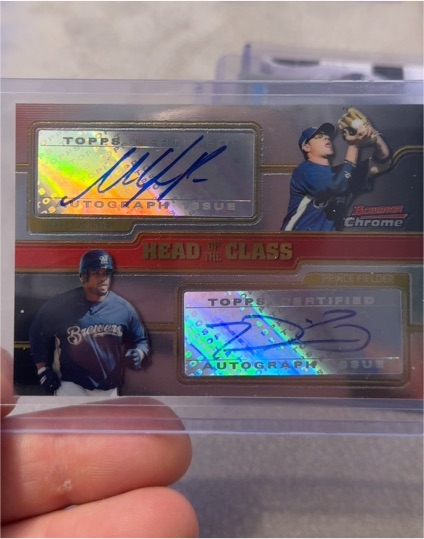2008 Bowman Chrome Head of the Class #HOC-FL Prince Fielder & Matt LaPorta — front