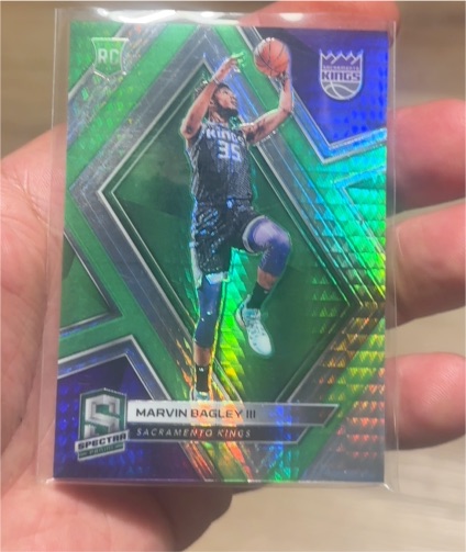 2019-20 Panini Mosaic Green Prizm #20 Marvin Bagley III Sacramento Kings — front