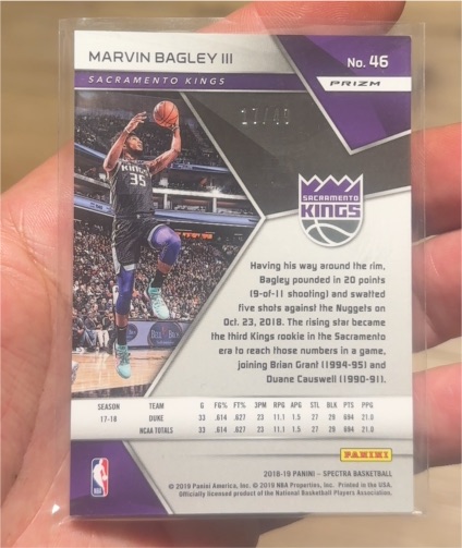 2018-19 Panini Prizm #46 Marvin Bagley III — front