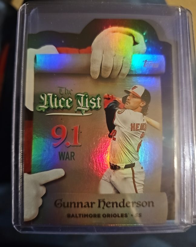 2025 Topps Holiday #MNL-16 Gunnar Henderson The Nice List — front
