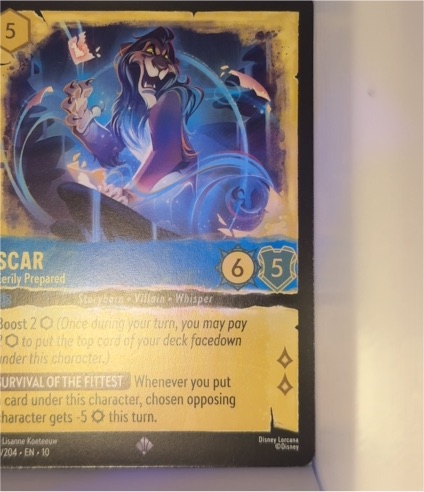 2023 Disney Lorcana Whispers in the Well #153 Scar - Eerily Prepared — front
