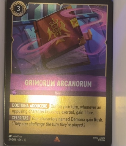 Disney Lorcana Whispers in the Well #67 Grimorum Arcanorum — front