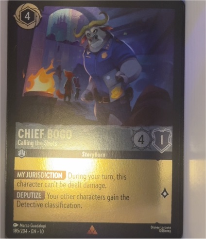 Disney Lorcana Whispers in the Well #185 Chief Bogo - Calling the Shots — front