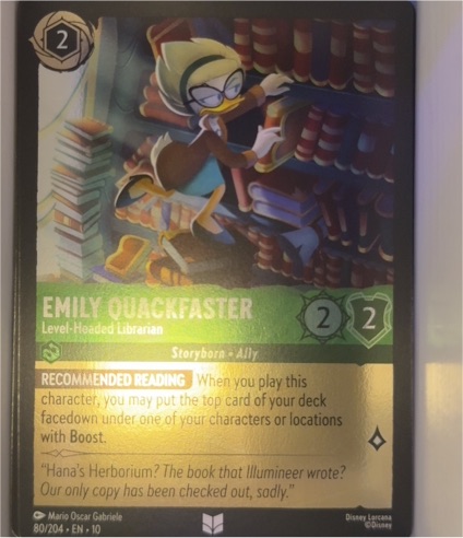 Disney Lorcana 80/204 Emily Quackfaster - Level-Headed Librarian — front