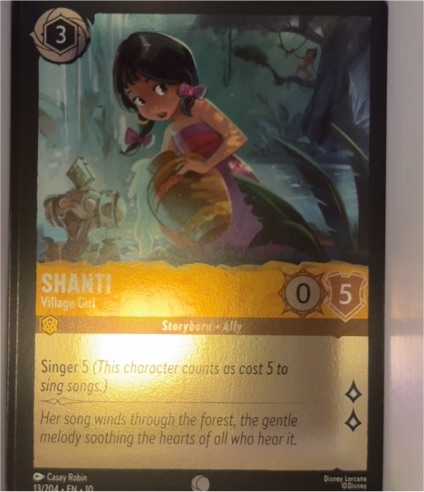 Disney Lorcana Whispers in the Well #13/204 Shanti Village Girl — front