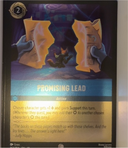 Disney Lorcana Whispers in the Well #162 Promising Lead — front