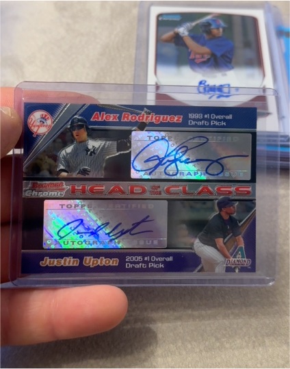 2006 Bowman Chrome Head of the Class #HOC-RU Alex Rodriguez Justin Upton — front