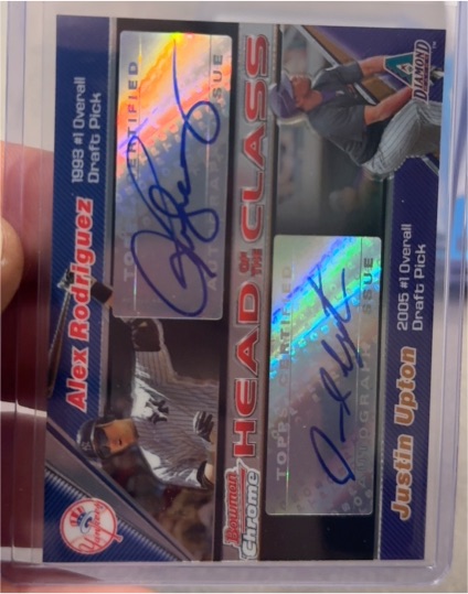 2006 Bowman Chrome Head of the Class #HOC-RU Alex Rodriguez Justin Upton — front