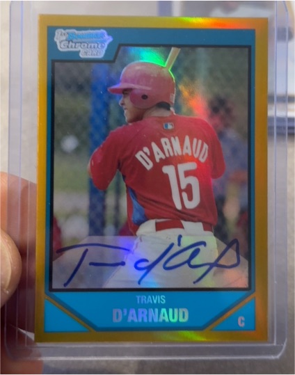 2007 Bowman Chrome Draft Picks & Prospects #BDPP14 Travis D'Arnaud — front
