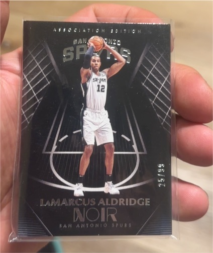 2019 Panini Noir Association Edition #12 LaMarcus Aldridge — front