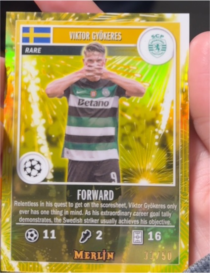2024-25 Topps Merlin #JV50 Viktor Gyökeres — front