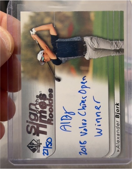 2021 SP Authentic Sign of the Times Rookies #SOTTR-AB Alexander Bjork — front