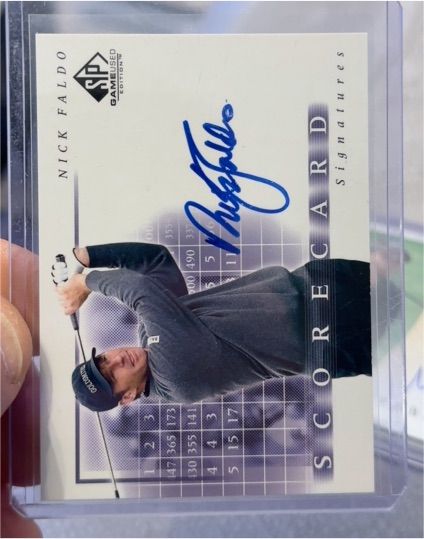 2001 Upper Deck SP Authentic #42 Nick Faldo — front