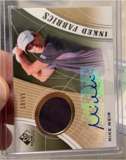 2012 SP Game Used Golf Inked Fabric Gold #IF-MW Mike Weir — front