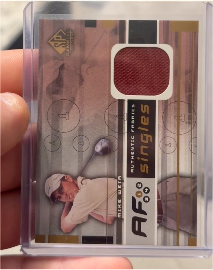 2003 SP Game Used Authentic Fabrics AF Singles Mike Weir — front