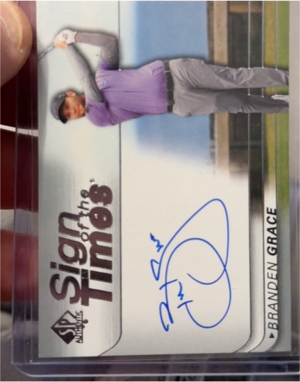 2021 Upper Deck SP Authentic #SOTT-BG Branden Grace Sign of the Times — front