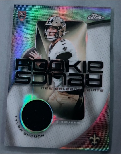2025 Topps Chrome #RR-TS Tyler Shough Rookie Relics Refractor Patch — front