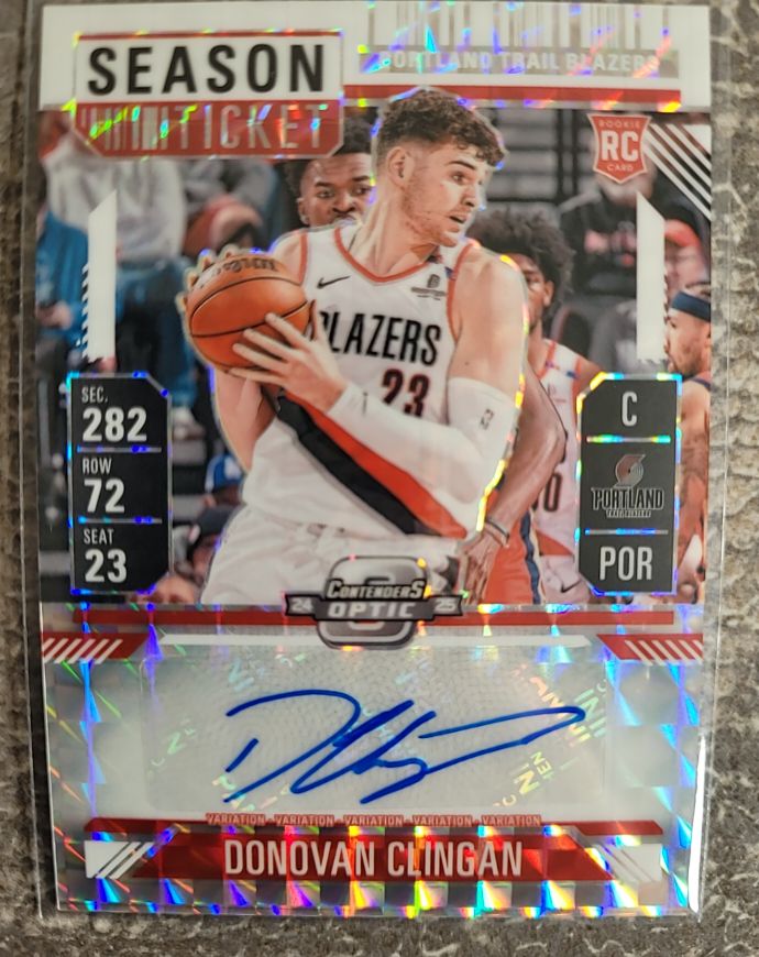 2024-25 Panini Contenders Optic Season Ticket #ST-23 Donovan Clingan — front