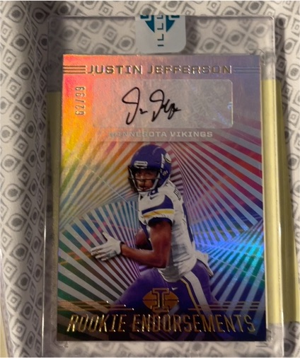 2020 Panini Illusions #Rookie Endorsements Justin Jefferson — front