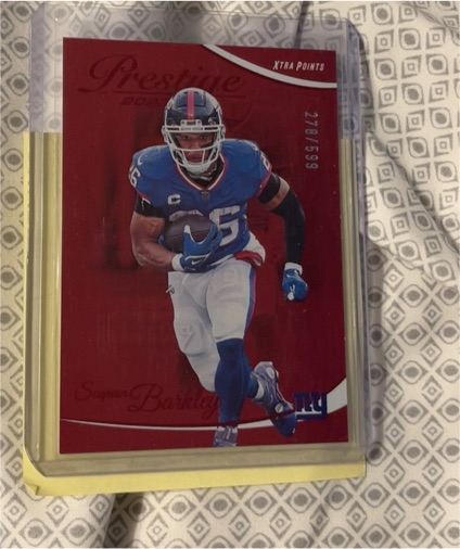 2023 Panini Prestige #222 Saquon Barkley Xtra Points Red — front