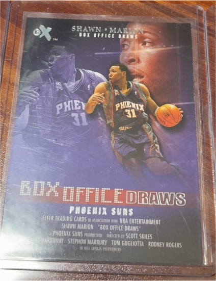 2001-02 Fleer E-X #18 Shawn Marion Box Office Draws Phoenix Suns — front